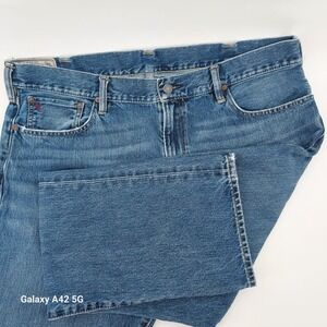 Polo Ralph Lauren Jeans Mens 38x32 Blue Denim Straight Leg RL Authentic Dungares